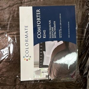 colormate King comforter plush faux fur easy care extreme warmth 102”X 86